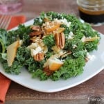 Massaged Kale Salad with Apple, Pear, Gorgonzola and Roasted Pecans