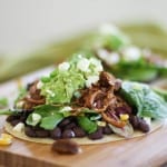 Barbecue Pulled Turkey Tostadas | http://www.theroastedroot.net