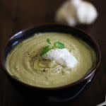 Roasted Cauliflower and Garlic Soup | www.theroastedroot.net