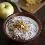 Apple Cinnamon Raisin Crock Pot Steel Cut Oatmeal | www.theroastedroot.net