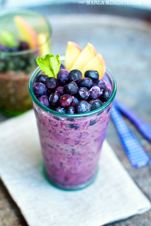Blueberry Peachy Lemon Smoothie from Family Fresh Cooking