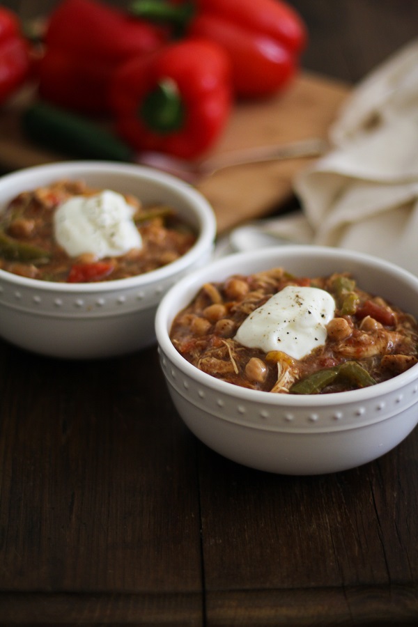 Crock Pot Shredded Chicken Fajita Chili