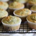Gluten Free Rhubarb Blueberry Muffins