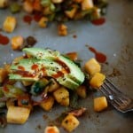 Rutabaga Hash with peppers and Bacon