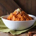 Maple Bourbon Mashed Potatoes | a.k.a. the best mashed sweet potatoes ever! #thanksgiving #sidedish #healthy #recipe
