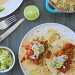 Crock Pot Shredded Chicken Chile Colorado Tacos | theroastedroot.net #slowcooker #recipe #glutenfree
