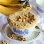 Paleo Banana Bread Mug Cake | TheRoastedRoot.net This grain-free, refined suagr-free cake for one requires only 5 minutes of time and it's super healthy and delicious!