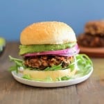 Spicy Black Bean Veggie Burgers | theroastedroot.net #healthy #vegan #vegetarian #recipe