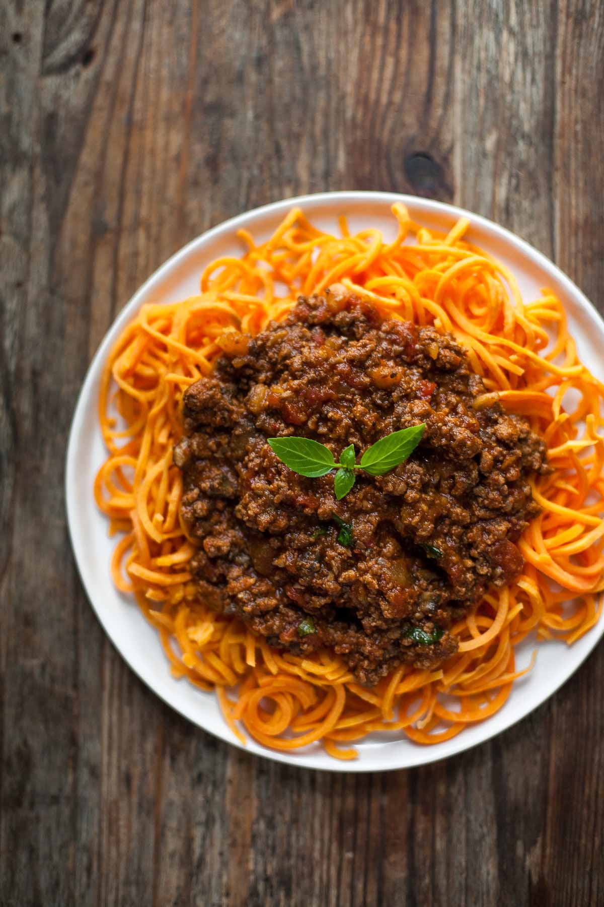 ... Cooked Bolognese Sauce with Sweet Potato Spaghetti + Whole 30 Recipes