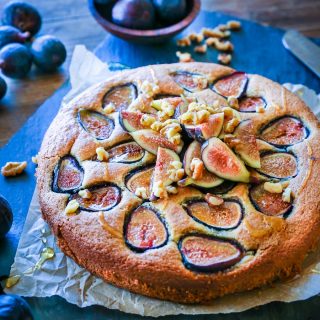 Almond Flour Fig Cake - grain-free and paleo-friendly | TheRoastedRoot.net #healthy #glutenfree #paleo #dessert