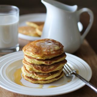 Basic Fluffy Coconut Flour Pancakes - gluten free, grain free, dairy free, and paleo | TheRoastedRoot.net #healthy #breakfast #recipe