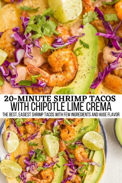 Shrimp Tacos with Chipotle Lime Sauce - The Roasted Root