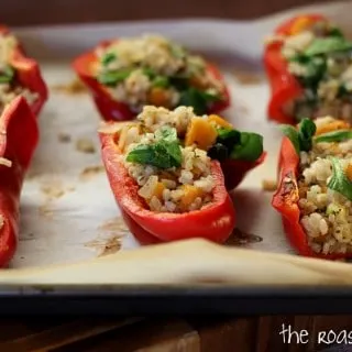 Butternut Squash & Brown Rice Stuffed Bell Peppers