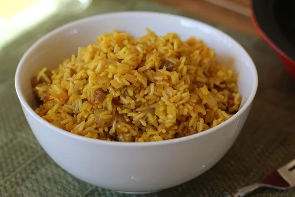 Crock Pot Lamb Curry with Saffron Rice 