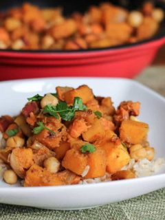 Butternut Squash and Sweet Potato Tagine - a nutritious vegan dish surely to please the whole family | TheRoastedRoot.net