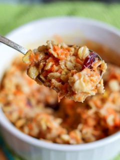 Carrot Cake Baked Oatmeal - gluten-free, vegan, healthy, delicious! | TheRoastedRoot.net #breakfast #vegetarian