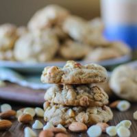 Roasted Almond Cardamom White Chocolate Chip Cookies - absolutely delicious unique cookie recipe that happens to be gluten-free! | TheRoastedRoot.net