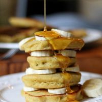 Gluten Free Banana Pancakes | made with brown rice flour and naturally sweetened