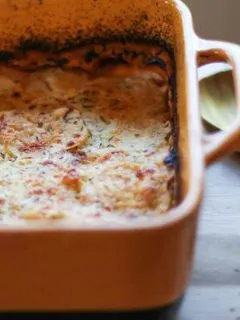 Parsnip Gratin - a cheesy, comforting, delicious side dish