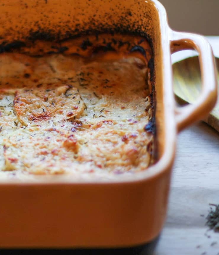 Parsnip Gratin - a cheesy, comforting, delicious side dish