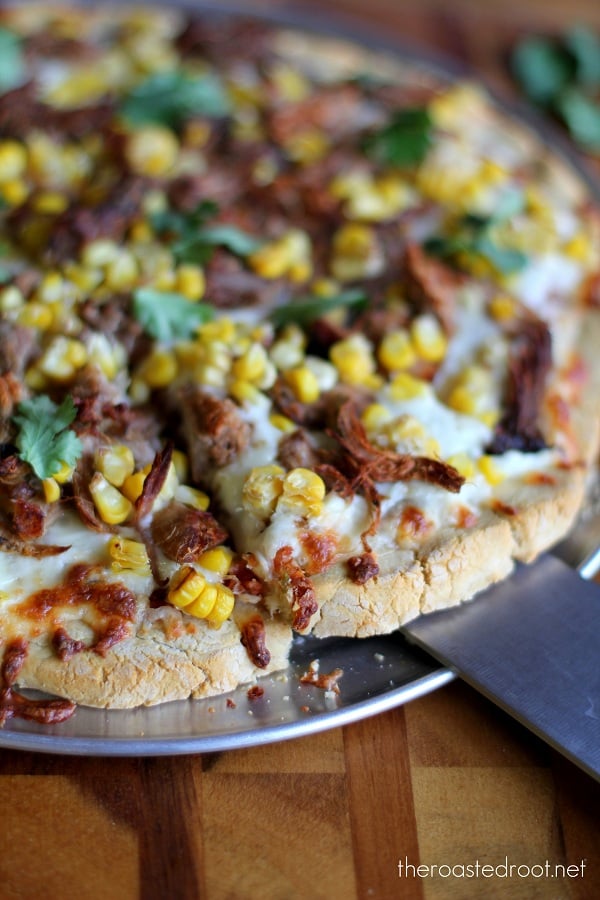 Gluten free Carnitas Taco Pizza