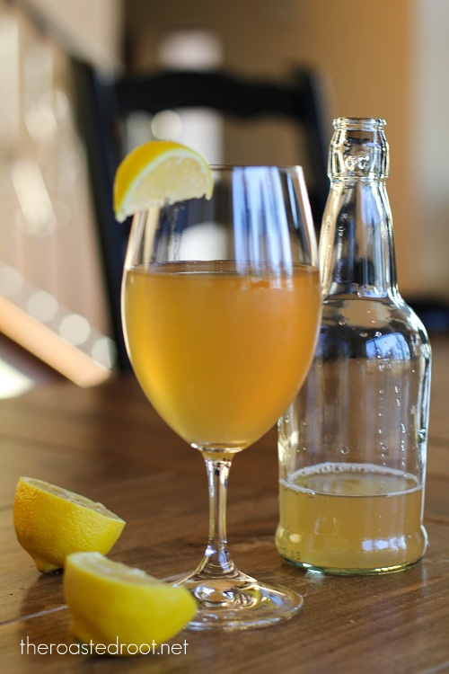 homemade Lemon Ginger Kombucha 