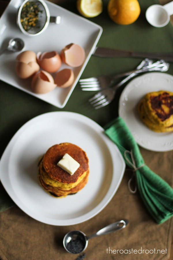 Lemon Poppy Seed Coconut flour Pancakes