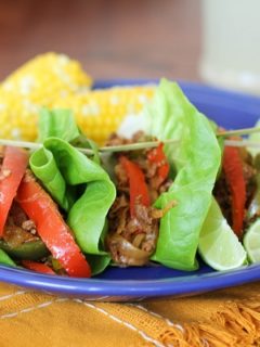 Turkey Fajita Lettuce Wraps