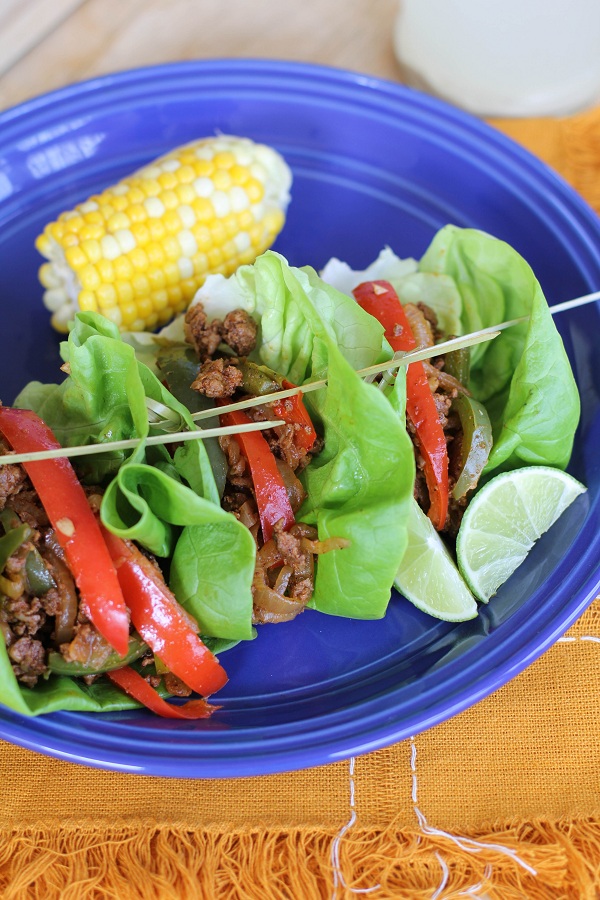 Turkey Fajita Lettuce Wraps