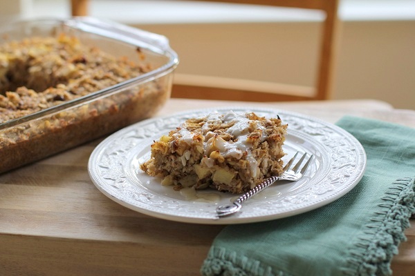 Gluten Free Apple Cinnamon Muesli Breakfast Bake