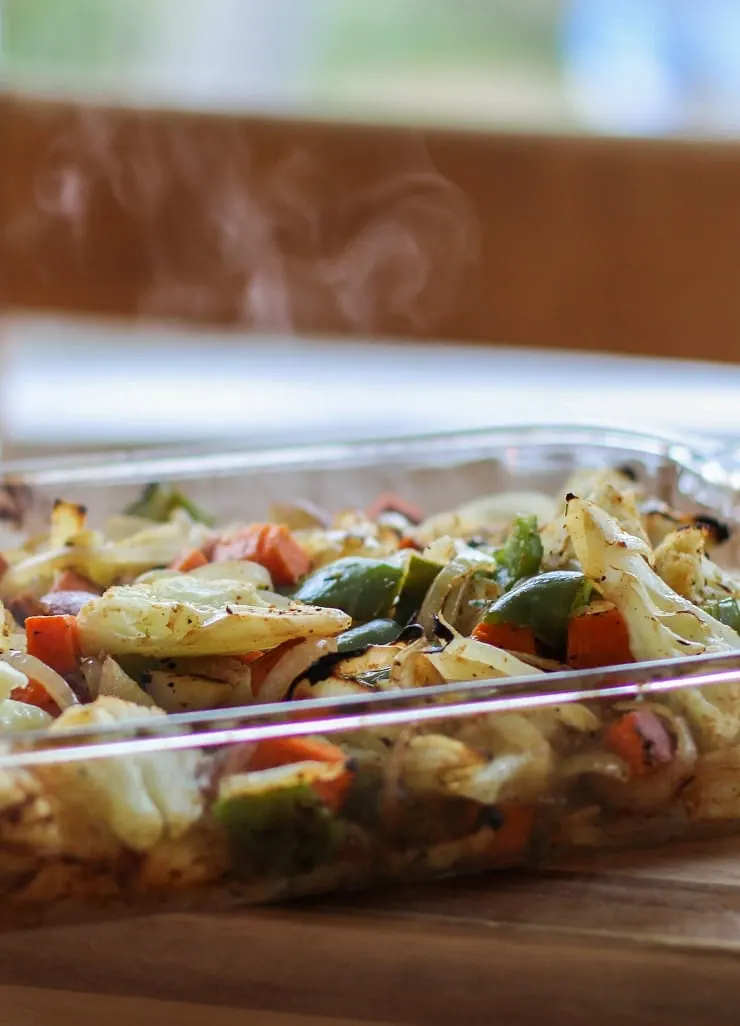 Cajun Seasoned Roasted Vegetables | TheRoastedRoot.net #healthy #vegetarian #recipe