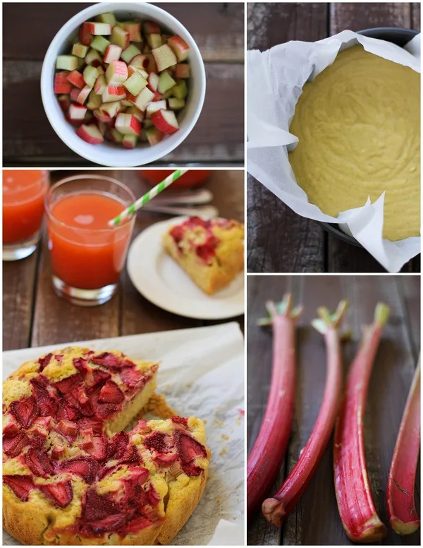 Gluten Free Strawberry Rhubarb Cake