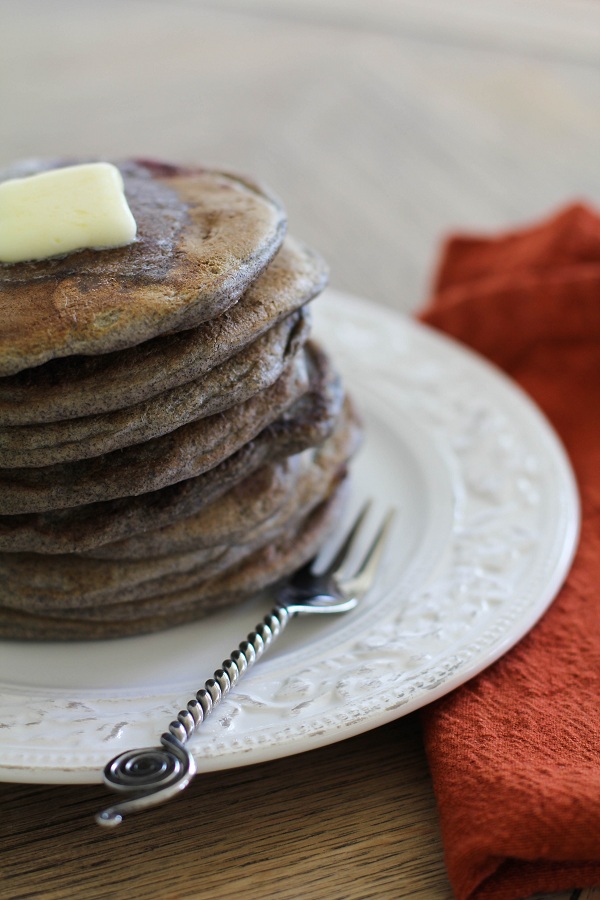 buckwheat cherry sourdough pancakes