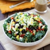 Southwest Kale Salad with Cumin Ginger Sage Dressing