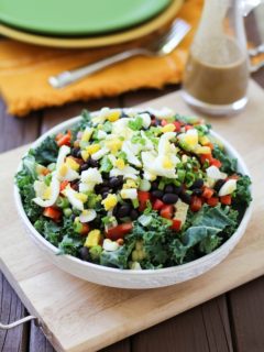 Southwest Kale Salad with Cumin Ginger Sage Dressing