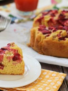 Gluten Free Strawberry Rhubarb Cake