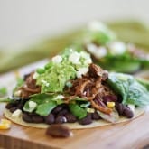 Barbecue Pulled Turkey Tostadas | https://www.theroastedroot.net