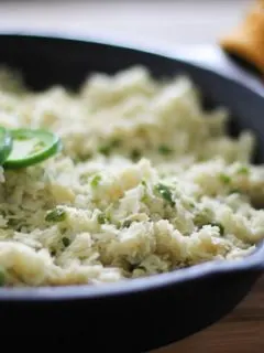 Jalapeno Ginger Cauliflower Rice (paleo friendly) | https://www.theroastedroot.net
