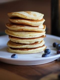 Gluten Free Yogurt Pancakes | https://www.theroastedroot.net