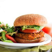 Sweet Potato Veggie Burgers | TheRoastedRoot.net #healthy #recipe #vegetarian