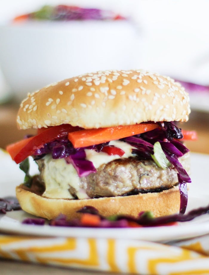 Thai Turkey Burgers with Curry Yogurt Sauce