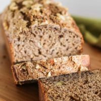 Vegan Sourdough Banana Bread made with gluten-free flour and coconut sugar