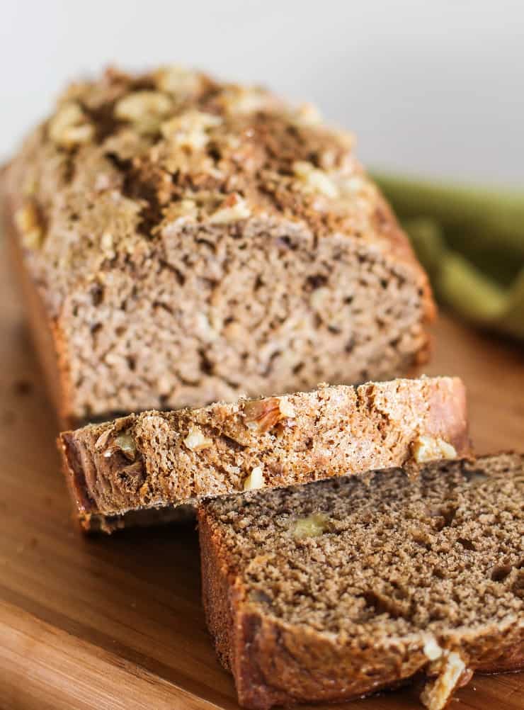 Vegan Sourdough Banana Bread made with gluten-free flour and coconut sugar