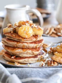 Gluten-Free Banana Bread Almond Flour Pancakes - dairy-free, healthy, delicious