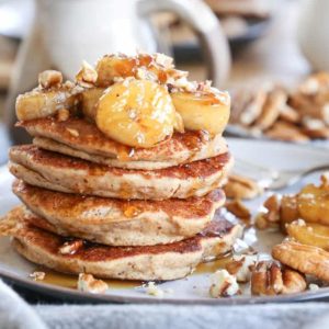 Gluten-Free Banana Bread Almond Flour Pancakes - dairy-free, healthy, delicious