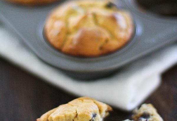 Gluten Free Blueberry Chocolate Chunk Muffins | https://www.theroastedroot.net