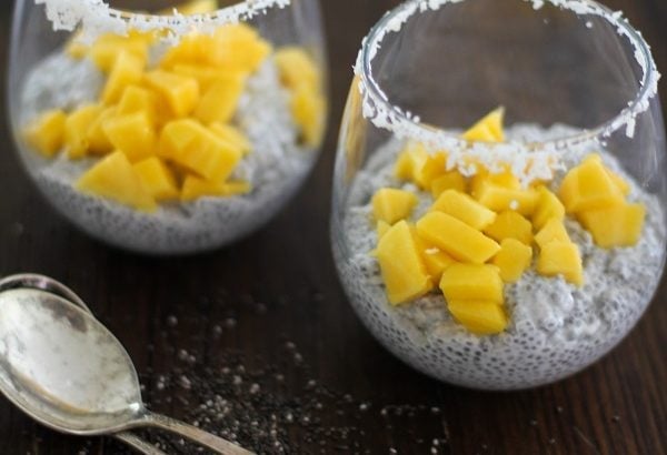 Coconut Chia Seed Pudding with Mango - dairy-free, sugar-free, gluten-free and paleo friendly! | https://www.theroastedroot.net