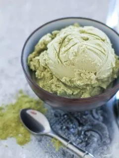 Green Tea Coconut Milk Ice Cream made with only a few ingredients! Matcha, coconut milk, and pure maple syrup is all you need to make this healthy dessert!