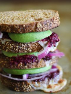 Avocado Beet Pesto Sandwich - - -> https://www.theroastedroot.net