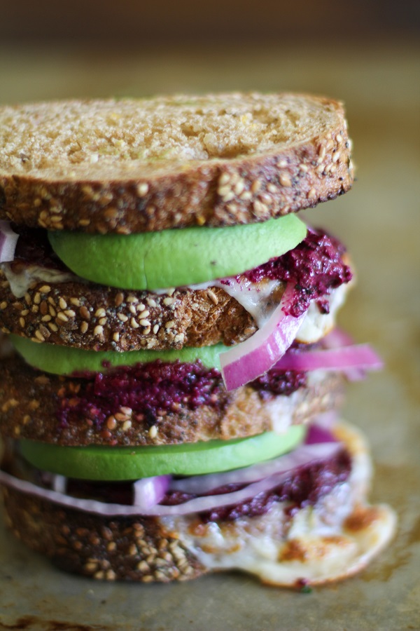 Avocado Beet Pesto Sandwich - - -> https://www.theroastedroot.net